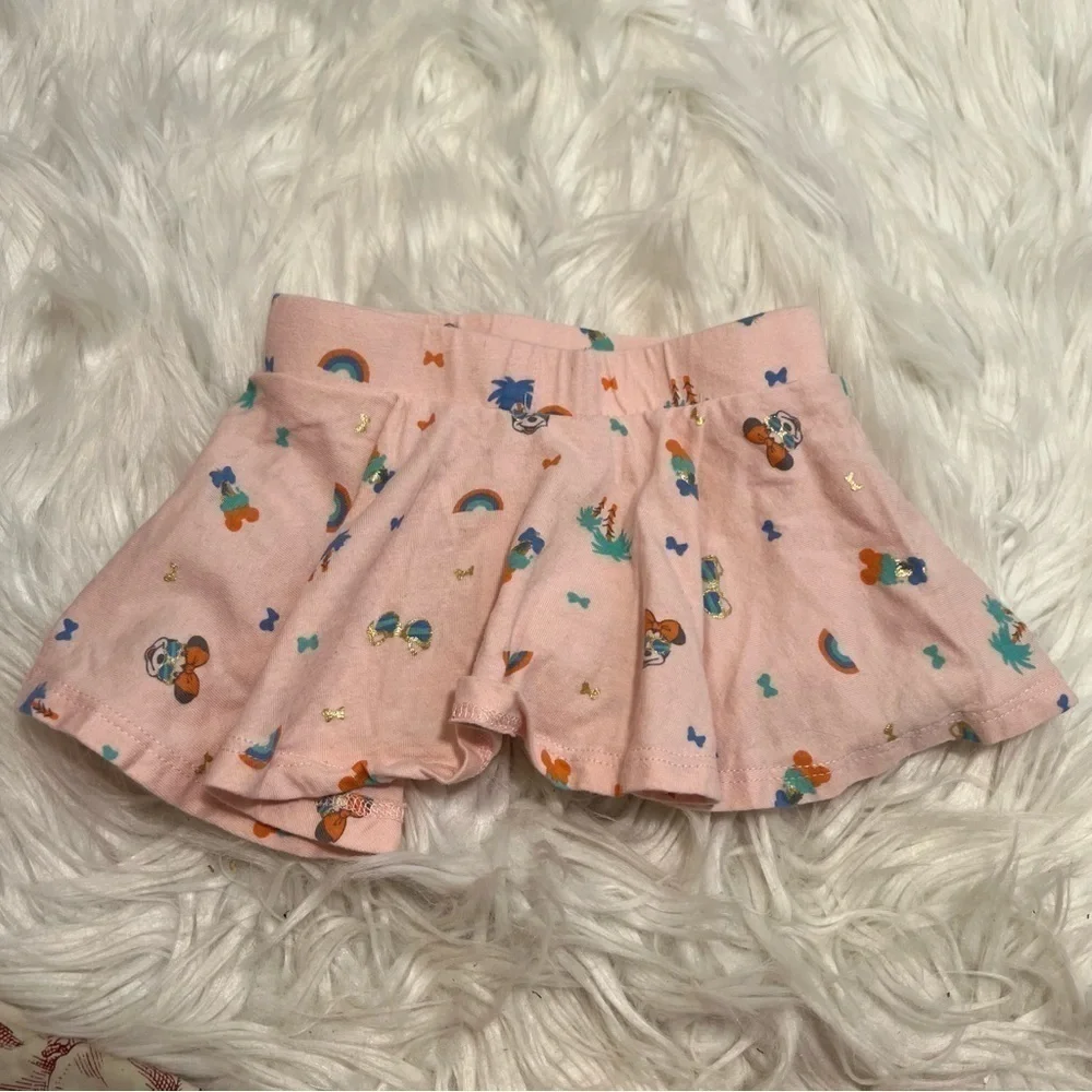 Disney Juniors Skort Light Pink Tropical Minnie Mouse